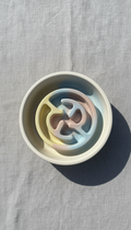 Pastel Ceramic Slow-Feed Bowl
