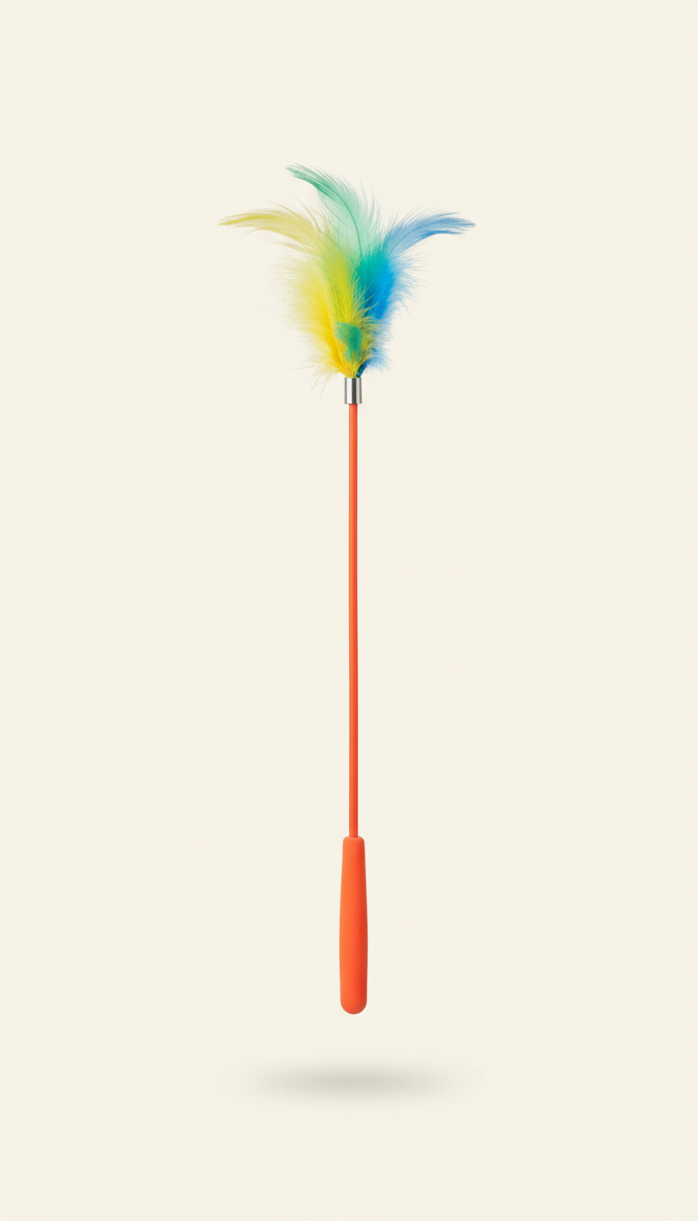 Cat Feather Teaser Wand with Bell