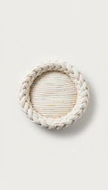 Soft Woven Pet Bed in Milk White